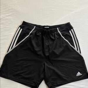 Adidas Men's Black and White Climalite Athletic Shorts